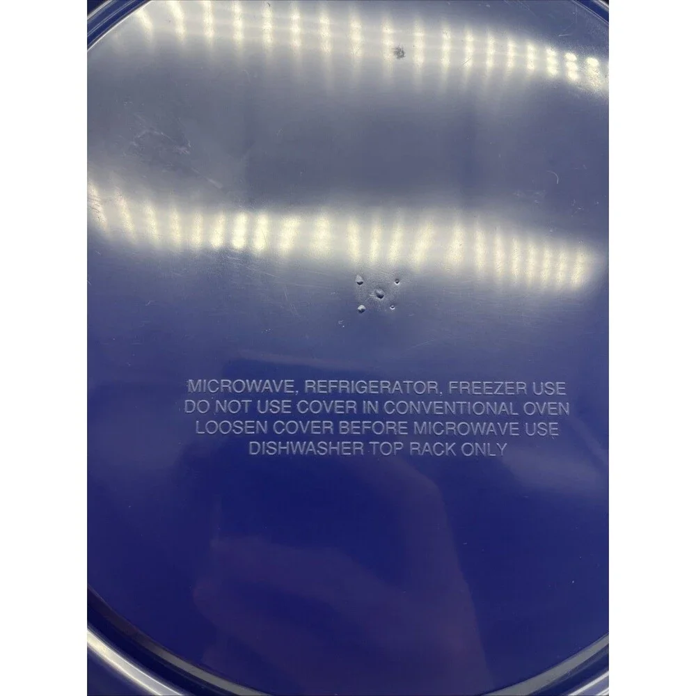 PYREX 7404-PC 4.5 Quart Dark Blue Plastic Storage Lid Cover for Glass Bowl